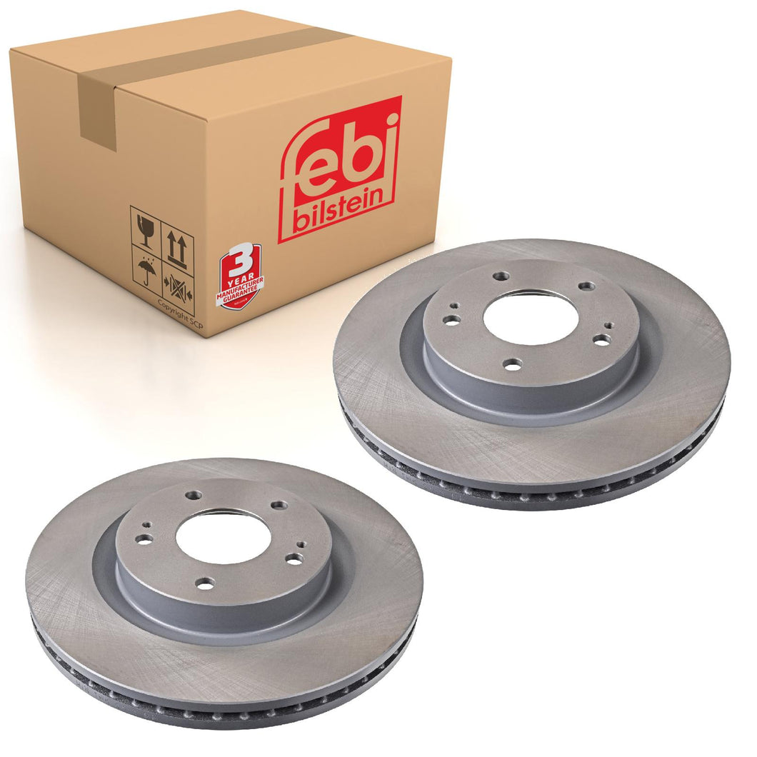 Pair of Brake Disc Fits Mitsubishi Grandis OE MN116979 Febi 108463