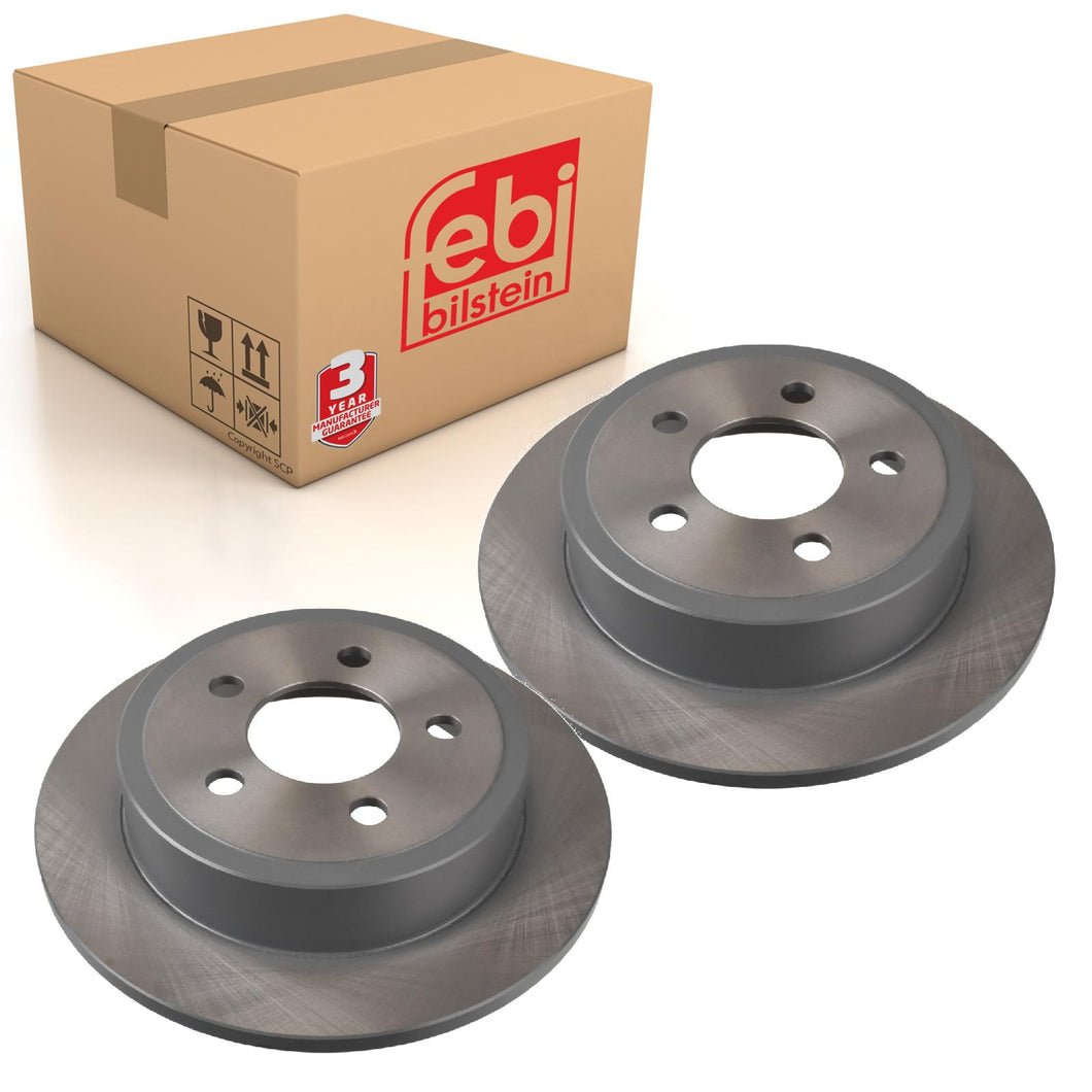 Pair of Brake Disc Fits Chrysler OE 52128411AB Febi 108468