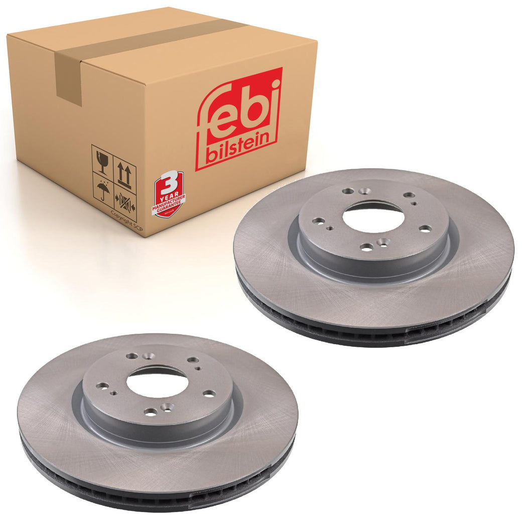 Pair of Brake Disc Fits Honda Accord Civic Tourer HR-V Febi 108477