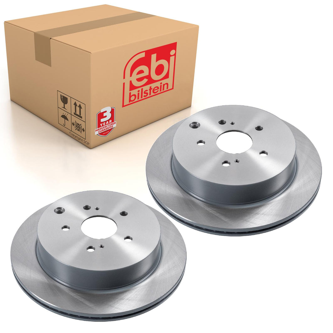 Pair of Brake Disc Fits Suzuki Grand Vitara AWD OE 5561177K01 Febi 108483