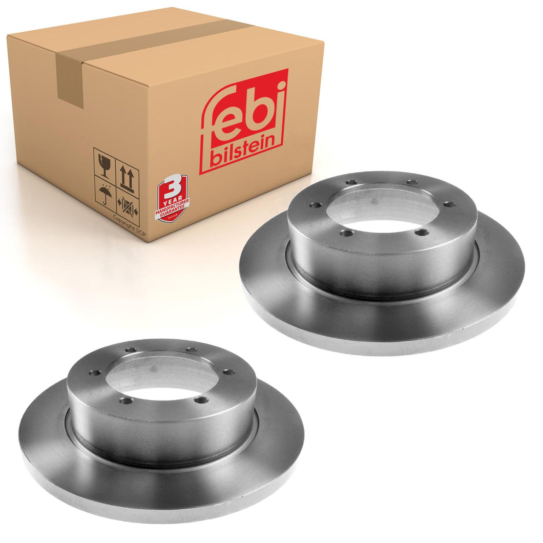 Pair of Rear Brake Disc Fits Nissan OE 43206MB600 Febi 108484