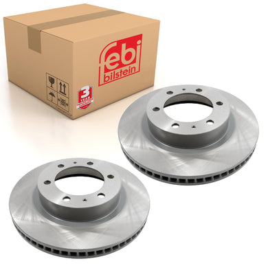 Pair of Front Brake Disc Fits Toyota OE 435120K140 Febi 108490