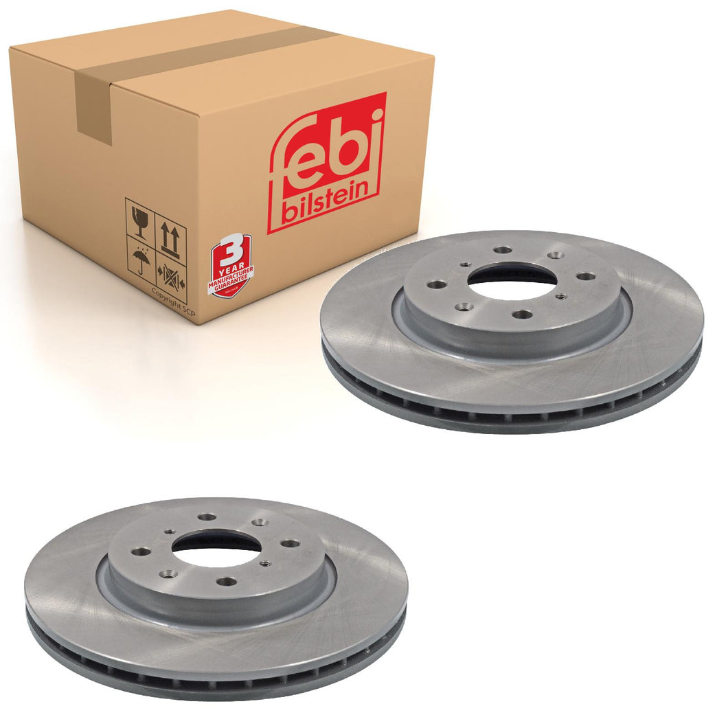 Pair of Brake Disc Fits Suzuki Swift OE 5531168L00 Febi 108497