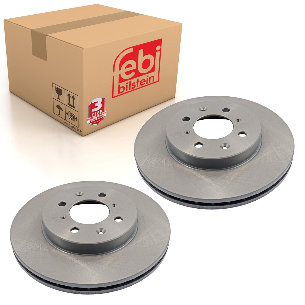 Pair of Brake Disc Fits Honda Airwave 4WD Ballade City Fit Freed Spi Febi 108500