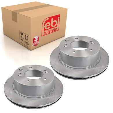 Pair of Rear Brake Disc Fits Kia OE 5.84113E+305 Febi 108507