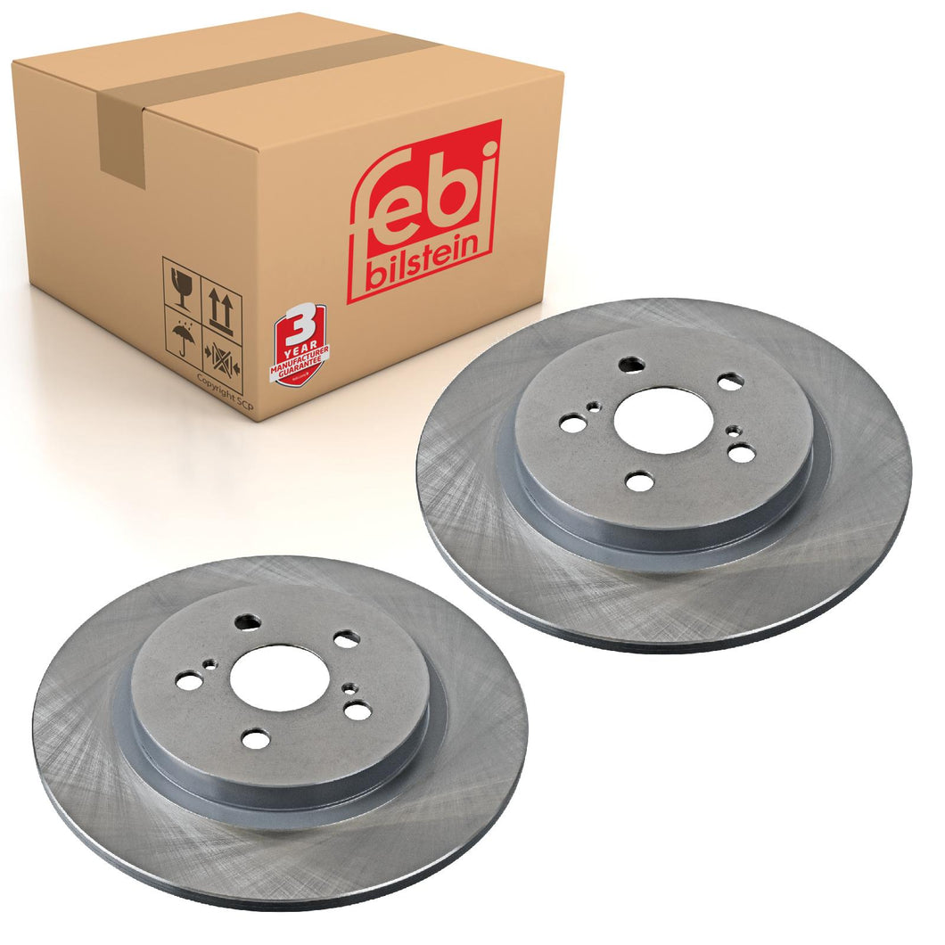 Pair of Rear Brake Disc Fits Toyota OE 4243152160 Febi 108508
