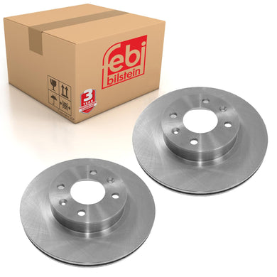 Pair of Front Brake Disc Fits Hyundai OE 517120X700 Febi 108511