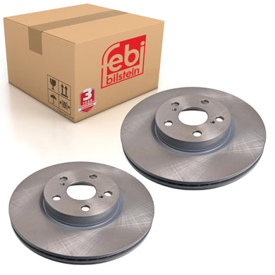 Pair of Front Brake Disc Fits Toyota OE 4351212710 Febi 108515