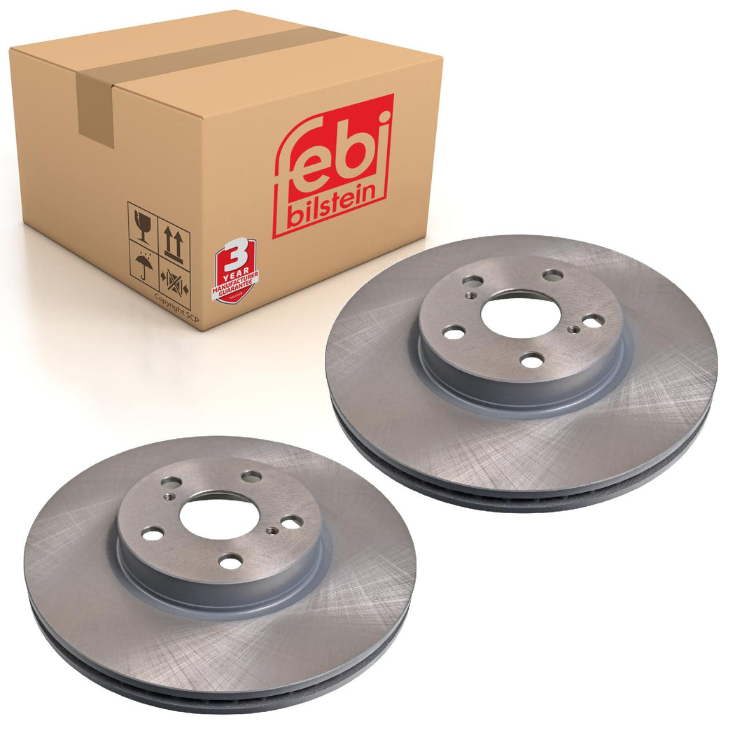 Pair of Front Brake Disc Fits Toyota OE 4351212710 Febi 108515