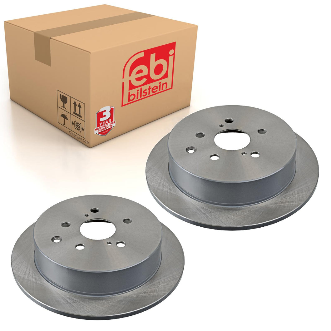Pair of Rear Brake Disc Fits Toyota OE 4243148070 Febi 108518