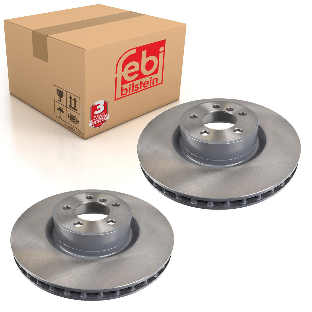 Pair of Front Brake Disc Fits Land Rover OE LR 031845 Febi 108522