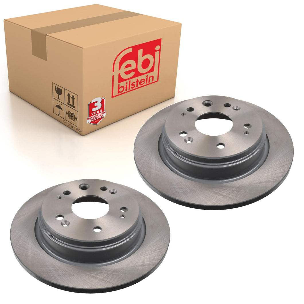 Pair of Rear Brake Disc Fits Honda OE 42510S7A J50 Febi 108524