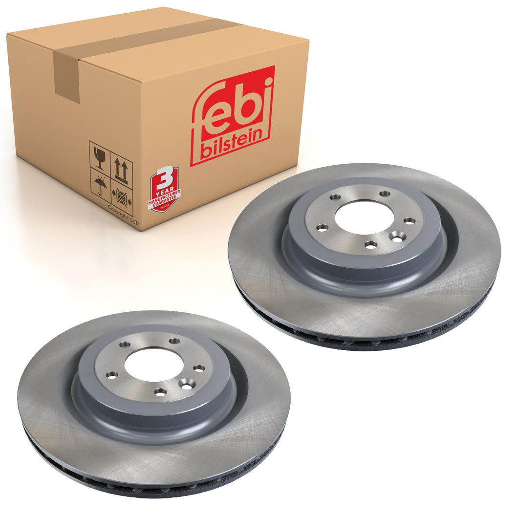 Pair of Rear Brake Disc Fits Land Rover OE LR 033303 Febi 108534