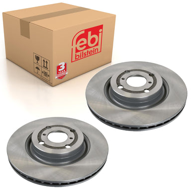 Pair of Front Brake Disc Fits Toyota OE 435120D210 Febi 108540