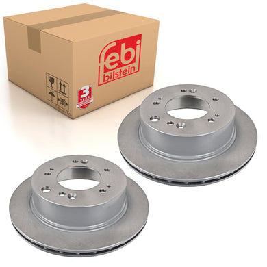 Pair of Rear Brake Disc Fits Kia OE 584113E500 Febi 108545