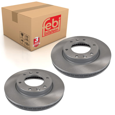 Pair of Brake Disc Fits KIA Carnival Sedona OE 517124D200 Febi 108555