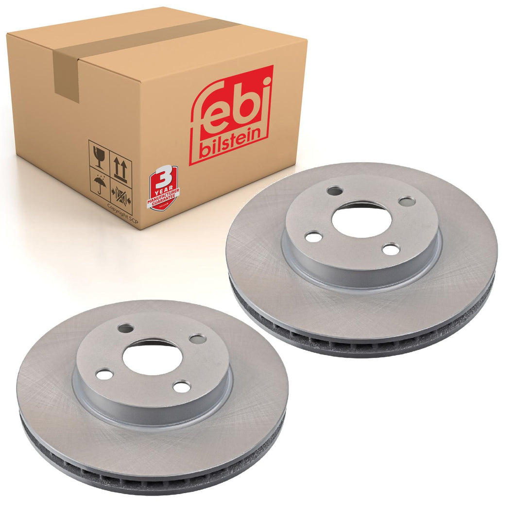 Pair of Front Brake Disc Fits Toyota OE 4351213030 Febi 108560