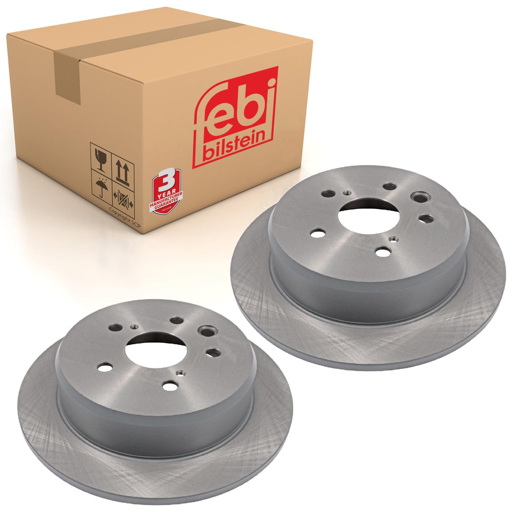 Pair of Rear Brake Disc Fits Toyota OE 4243130280 Febi 108562
