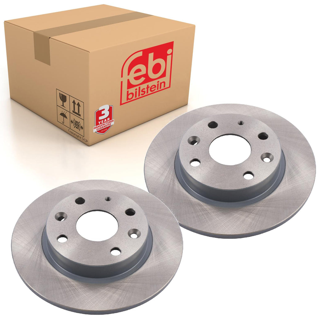 Pair of Rear Brake Disc Fits Mazda OE B4Y226251C Febi 108568