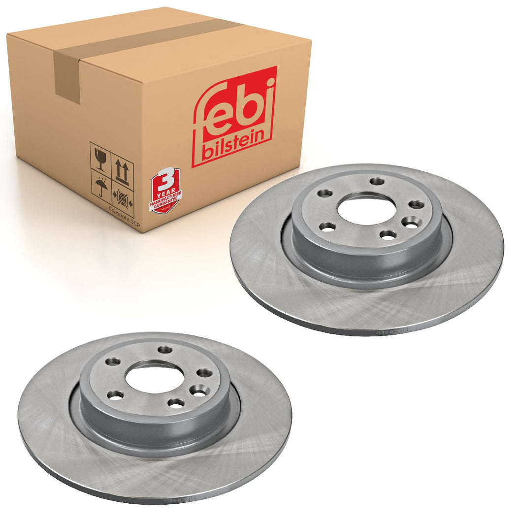 Pair of Rear Brake Disc Fits Land Rover OE LR 061388 Febi 108577