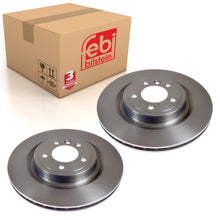 Load image into Gallery viewer, Pair of Rear Brake Disc Fits Land Rover OE LR 033302 Febi 108581