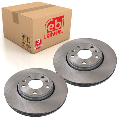 Pair of Front Brake Disc Fits Renault OE 40 20 669 49R Febi 108582