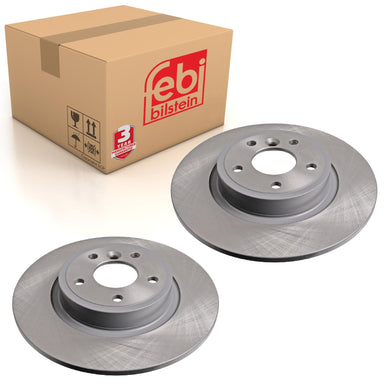 Pair of Rear Brake Disc Fits Jaguar OE T4N 1742 Febi 108585