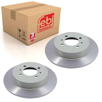 Pair of Rear Brake Disc Fits Nissan OE 4320654C01 Febi 108596