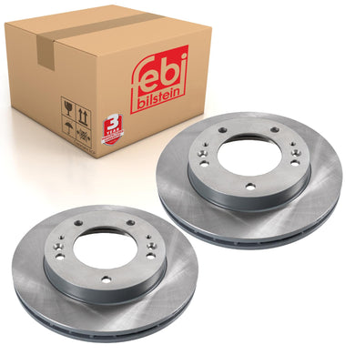 Pair of Front Brake Disc Fits Kia OE 0K01133251D Febi 108598