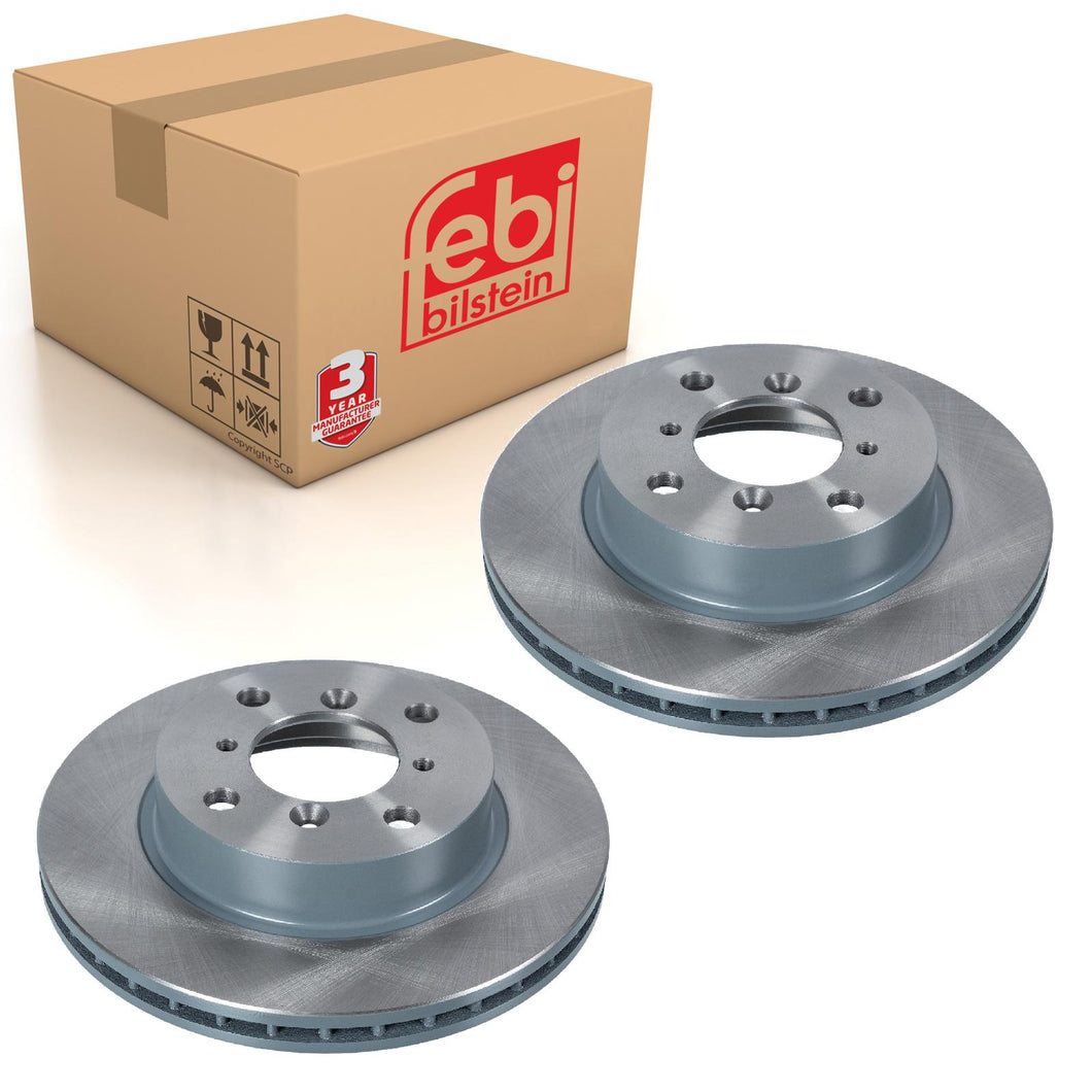 Pair of Front Brake Disc Fits Suzuki OE 5531161G02 Febi 108612