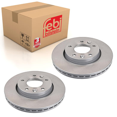 Pair of Front Brake Disc Fits Kia OE 0K55B33251 Febi 108634