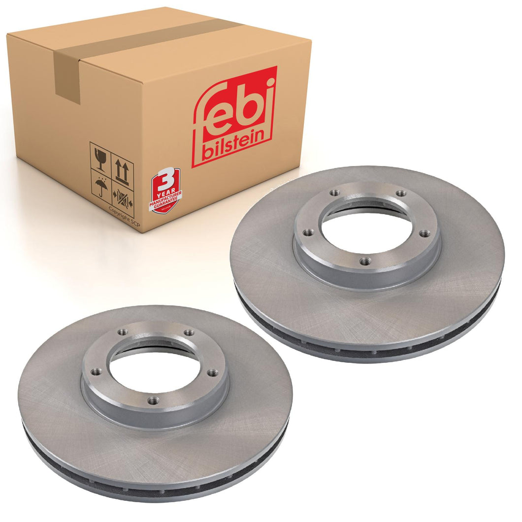 Pair of Front Brake Disc Fits Toyota OE 4351235180 Febi 108636