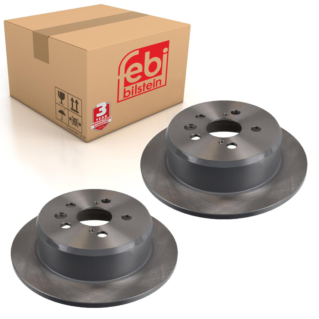 Pair of Rear Brake Disc Fits Toyota OE 4243120320 Febi 108639