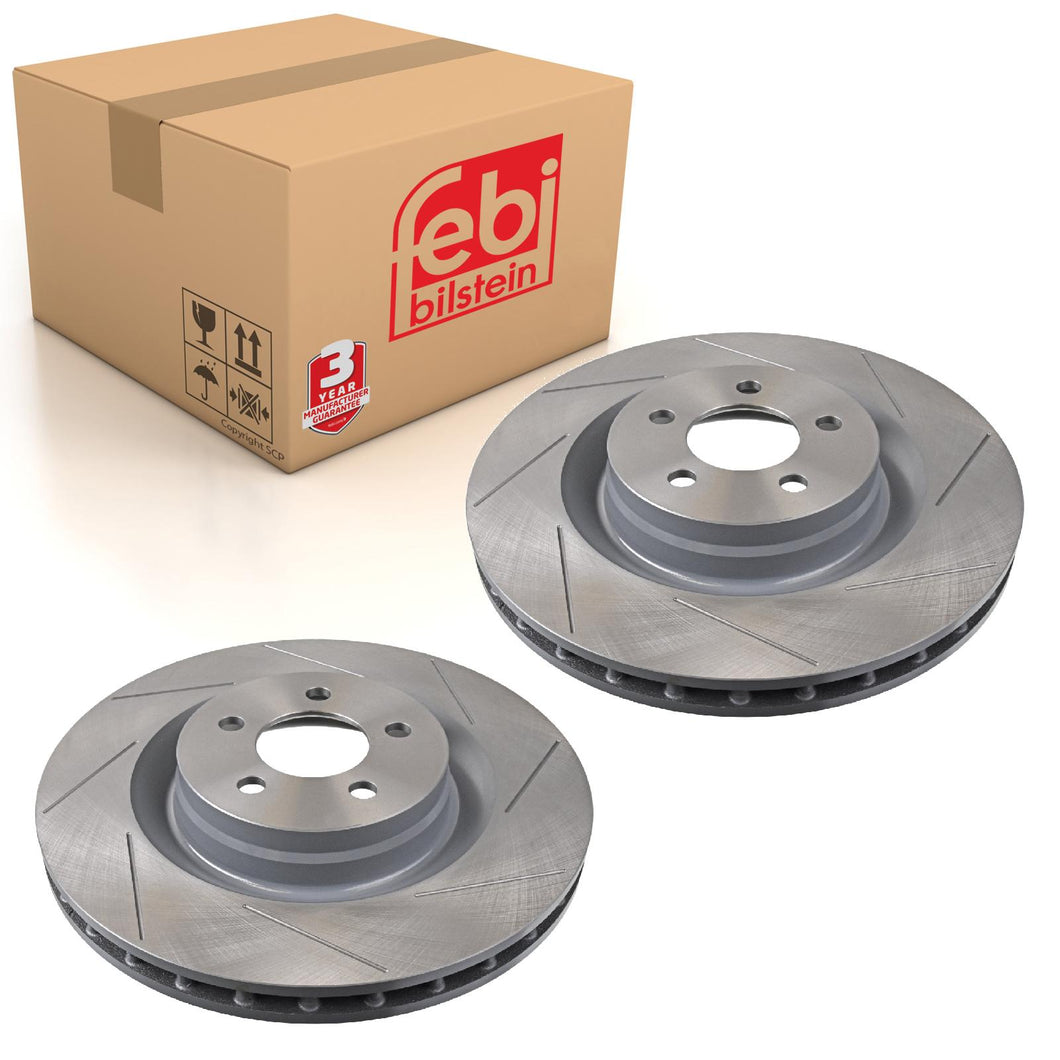 Pair of Front Brake Disc Fits Chrysler OE 05290537AB Febi 108643