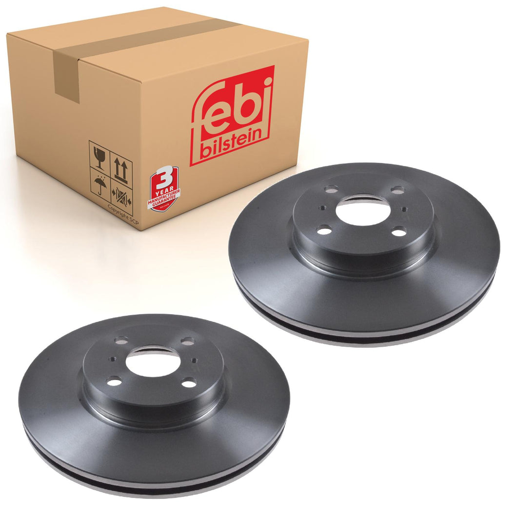 Pair of Front Brake Disc Fits Toyota OE 4351252130 Febi 108645