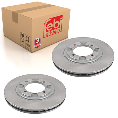 Pair of Front Brake Disc Fits Hyundai OE 5171228300 Febi 108646