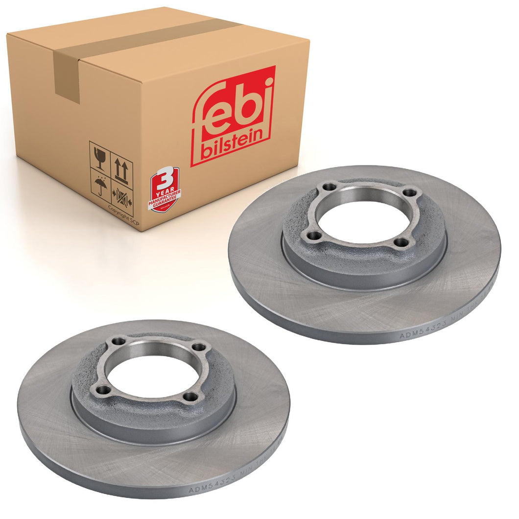 Pair of Front Brake Disc Fits Mazda OE DA0133251 Febi 108647