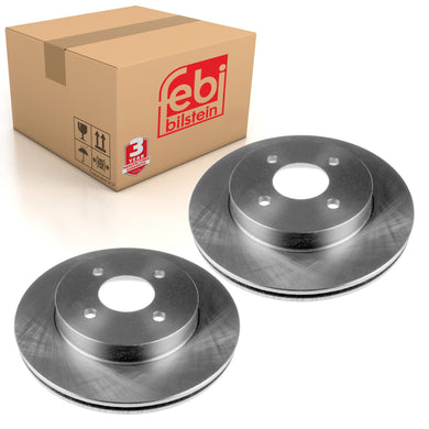 Pair of Front Brake Disc Fits Nissan OE 402062N301 Febi 108648