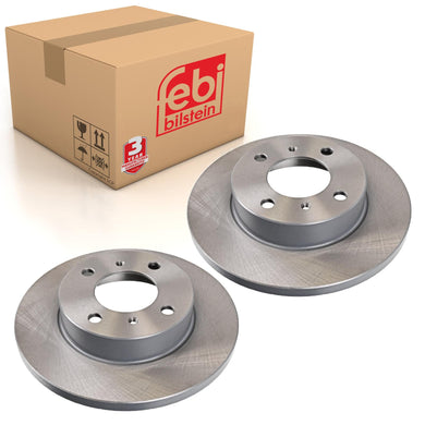 Pair of Front Brake Disc Fits Mitsubishi OE MB699281 Febi 108649