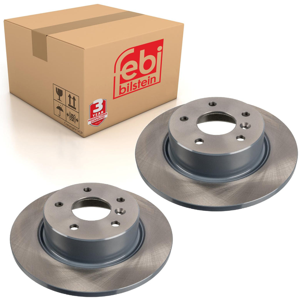 Pair of Rear Brake Disc Fits Land Rover OE SDB000470 Febi 108652