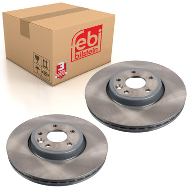 Pair of Front Brake Disc Fits Jaguar OE T4N 1799 Febi 108657