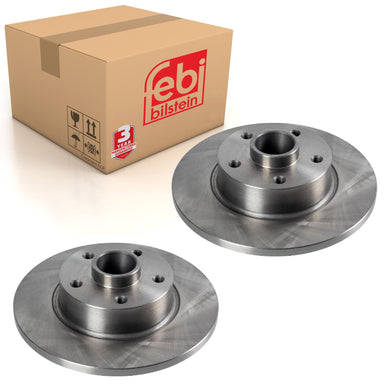 Pair of Rear Brake Disc Fits Renault OE 43 20 073 43R Febi 108665