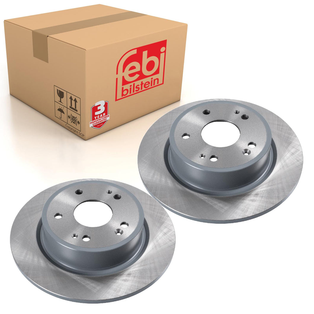 Pair of Rear Brake Disc Fits Honda OE 42510T7WA02 Febi 108670