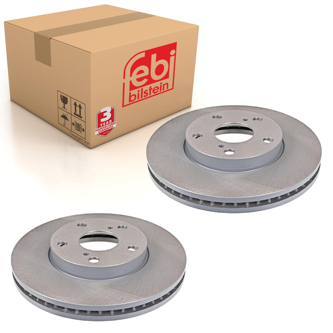 Pair of Front Brake Disc Fits Toyota OE 4351244021 Febi 108672