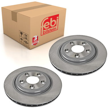 Pair of Rear Brake Disc Fits Jaguar OE XR 858224 Febi 108673