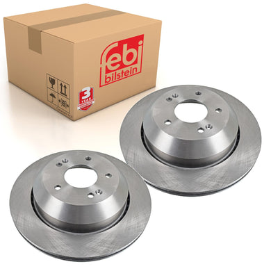 Pair of Rear Brake Disc Fits Kia OE 58411C5700 Febi 108676