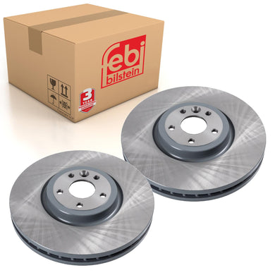 Pair of Front Brake Disc Fits Jaguar OE T4N 1803 Febi 108677