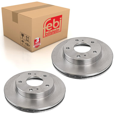 Pair of Front Brake Disc Fits Nissan OE 402069C001 Febi 108678