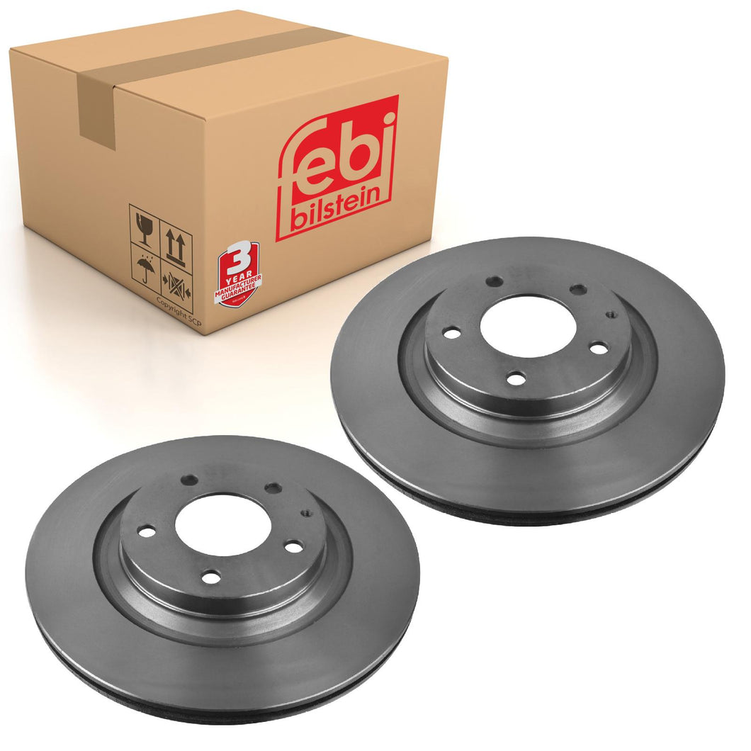 Pair of Rear Brake Disc Fits Mazda OE F15226251A Febi 108685