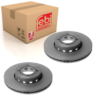 Pair of Front Brake Disc Fits Audi quattro 90 Cabriolet 8G Coupe 8B Febi 10914